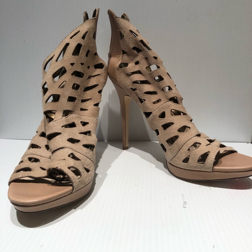 Sam Edelman suede leather strappy heels sz 9 1/2